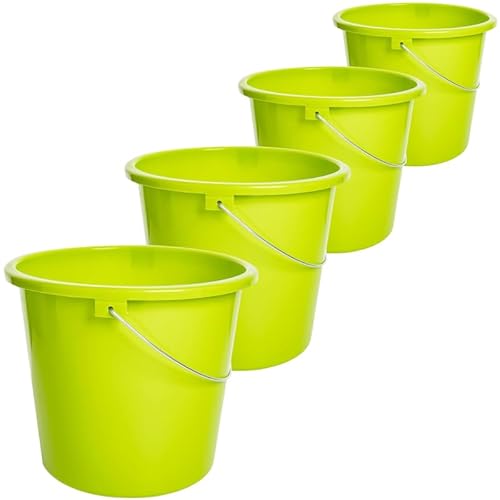 Sustania Eimer Putzeimer 5L 4er Set Plastikeimer in Gelb - Robuste, Lebensmittelechte Wassereimer mit Messskala, Hergestellt in der EU Sustania Eimer Putzeimer 5L 4er Set Plastikeimer in Gelb - Robuste, Lebensmittelechte Wassereimer mit Messskala, Hergestellt in der EU von SUSTANIA