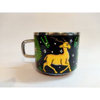 Hirschbecher, 2Er-Set, Handbemalte Tasse, Safaritiere Dschungelbecher, Teeliebhaber Hirschkaffeetasse, Handgemachte Kaffeetasse, Waldtier-Teetasse von SUTALICRAFTS