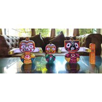 Jagannath Auto-Fest | Hölzernes Neem Idol 21cm Handgefertigter Jagannath| Iskcon Hindu Gott Laxmi Rupam Jagannth Mahaprabhu| Hase Krishna von SUTALICRAFTS