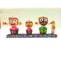 Lord Jagannath, Subhadra, Baladev Idol Mit Sudarshan/Wohnkultur/Krishna Gott/Marmorstaub Skulptur Jagannath/Spirituelles Geschenk/Puja Raumdekor von SUTALICRAFTS