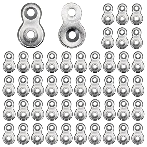 SUUJI Robuste 48 Stück Figur 8 Verschlüsse, 12 Gauge Stahl, Schreibtischverbinder, Silber von SUUJI
