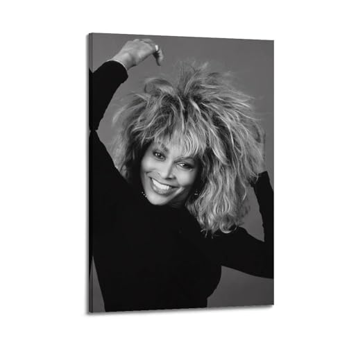 SUWALI Tina Turner Leinwandbild Foto Auf Leinwand Rapper Wanddeko Vintage Abstrak Hip-Hop Rapper Wandbilder Premium Bilder Wandkunst Für Schlafzimmer 12x18inch(30x45cm) Frame-style-2 von SUWALI