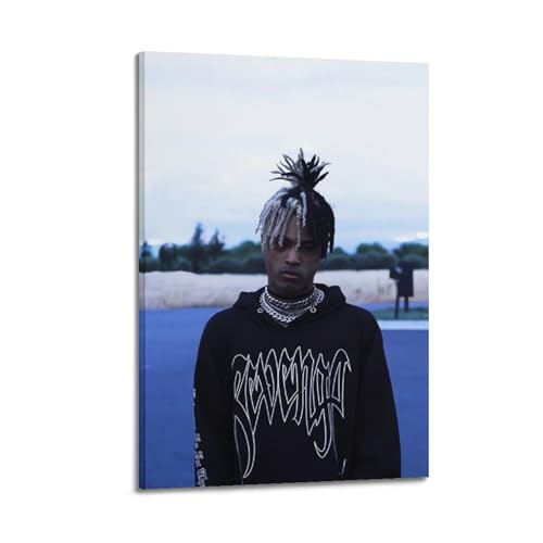 SUWALI XXXTentacion Leinwandbild Foto Auf Leinwand Rapper Wanddeko Vintage Abstrak Hip-Hop Rapper Wandbilder Premium Bilder Wandkunst Für Schlafzimmer 20x30inch(50x75cm) Frame-style von SUWALI