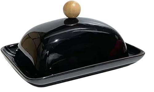 Butterdose mit Deckel, Käse-Organizer, Aufbewahrungsbox for die Küche, luftdichter Butterbehälter und Lebensmittelbehälter mit Abdeckung, Organizer for die Arbeitsplatte(Black) von SUWOOPH