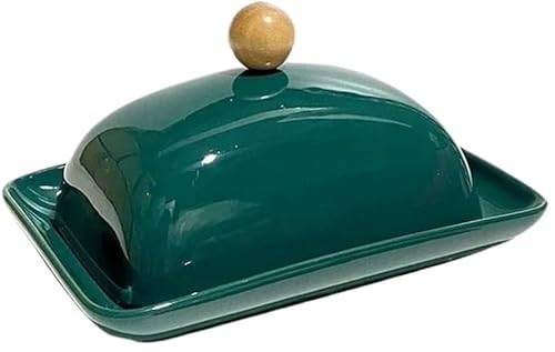 Butterdose mit Deckel, Käse-Organizer, Aufbewahrungsbox for die Küche, luftdichter Butterbehälter und Lebensmittelbehälter mit Abdeckung, Organizer for die Arbeitsplatte(Green) von SUWOOPH