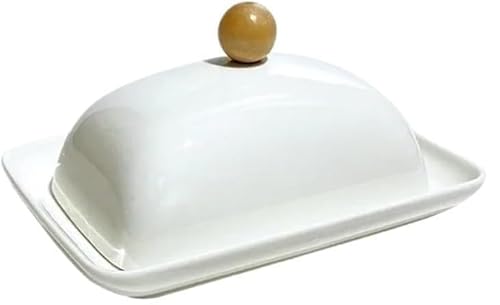 Butterdose mit Deckel, Käse-Organizer, Aufbewahrungsbox for die Küche, luftdichter Butterbehälter und Lebensmittelbehälter mit Abdeckung, Organizer for die Arbeitsplatte(White) von SUWOOPH
