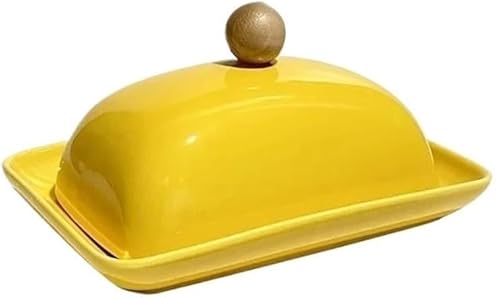Butterdose mit Deckel, Käse-Organizer, Aufbewahrungsbox for die Küche, luftdichter Butterbehälter und Lebensmittelbehälter mit Abdeckung, Organizer for die Arbeitsplatte(Yellow) von SUWOOPH