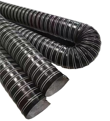 Flexibler Silikon-Kanalschlauch, 20–250 mm Belüftungsschlauch, Hochtemperatur-Entlüftungsrohr for Einlass, Auslass, Trocknerentlüftung(Black,43MM-4M) von SUWOOPH