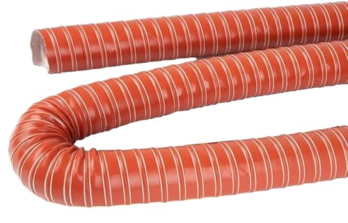 Flexibler Silikon-Kanalschlauch, 20–250 mm Belüftungsschlauch, Hochtemperatur-Entlüftungsrohr for Einlass, Auslass, Trocknerentlüftung(Red,20MM-4M) von SUWOOPH