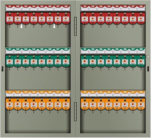 SUWOOPH Schlüsselaufbewahrungsschrank aus Metall zur Wandmontage, kompaktes Design, sicheres Schließfach, große Kapazität for Haus- und Büroschlüssel(49x26.5cm) von SUWOOPH