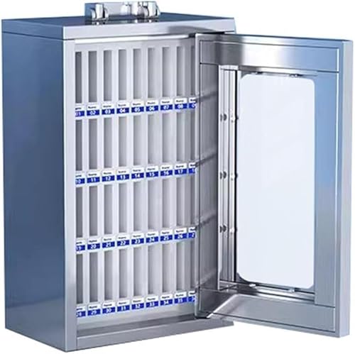 SUWOOPH Wandmontierter Handy-Schließfachschrank aus Edelstahl, hochwertiger rostfreier Geräte-Organizer for Büros, Personalräume und Industriebereiche(490x210x350mm) von SUWOOPH
