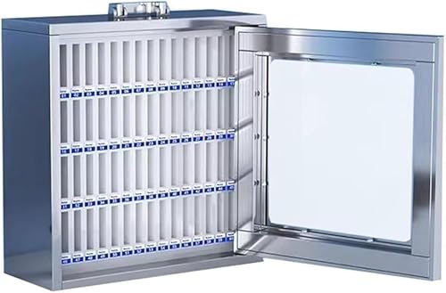 SUWOOPH Wandmontierter Handy-Schließfachschrank aus Edelstahl, hochwertiger rostfreier Geräte-Organizer for Büros, Personalräume und Industriebereiche(490x210x520mm) von SUWOOPH