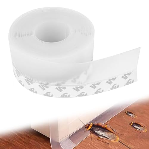 Dichtung Streifen Transparent 4.5cm × 5M Transparent Selbstklebend Dichtungsband Zugluftstopper Schalldicht für Tür Multifunktions Zugluftstopper Schalldicht für Insektensicher Winddicht Staubschutz von SUWYNJ