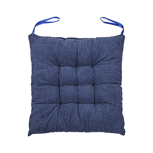 SUXUMHAO 1 x weiches Sitzkissen für Esszimmerstuhl, 40 x 40 cm, Reißverschluss-Design, Seil-Design, für drinnen und draußen, Blau von SUXUMHAO