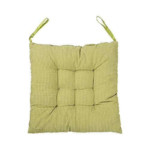 SUXUMHAO 1 x weiches Stuhl-Sitzkissen, Esszimmerstuhlkissen, 40 x 40 cm, Reißverschluss-Design, Seil-Design, für drinnen und draußen, Grün von SUXUMHAO