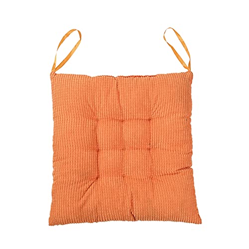 SUXUMHAO 1 x weiches Stuhl-Sitzkissen, Esszimmerstuhlkissen, 40 x 40 cm, Reißverschluss-Design, Seil-Design, für drinnen und draußen, Orange SUXUMHAO 1 x weiches Stuhl-Sitzkissen, Esszimmerstuhlkissen, 40 x 40 cm, Reißverschluss-Design, Seil-Design, für drinnen und draußen, Orange von SUXUMHAO