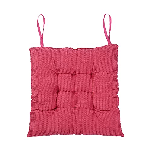 SUXUMHAO 1 x weiches Stuhl-Sitzkissen, Esszimmerstuhlkissen, 40 x 40 cm, Reißverschluss-Design, Seil-Design, für drinnen und draußen, Rosa von SUXUMHAO