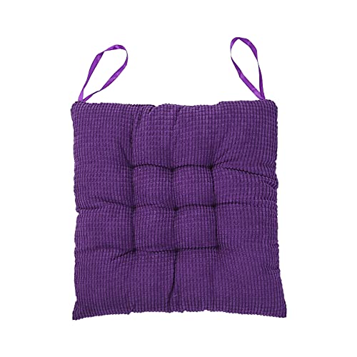 SUXUMHAO 1 x weiches Stuhl-Sitzkissen, Esszimmerstuhlkissen, 40 x 40 cm, Reißverschluss-Design, Seil-Design, für drinnen und draußen, Violett von SUXUMHAO