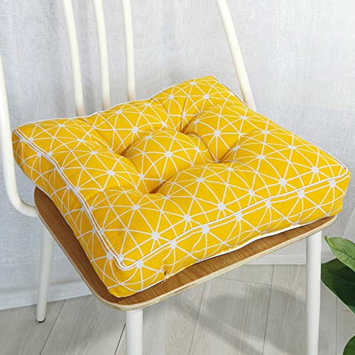 SUXUMHAO Böhmisches weiches Kissen für Terrassenstuhl, Innenbereich, Büro, Zuhause, Küche, quadratisch, Esszimmerstuhlkissen, Gelb, 45,7 x 45,7 x 10,2 cm SUXUMHAO Böhmisches weiches Kissen für Terrassenstuhl, Innenbereich, Büro, Zuhause, Küche, quadratisch, Esszimmerstuhlkissen, Gelb, 45,7 x 45,7 x 10,2 cm von SUXUMHAO