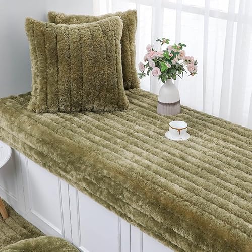 SUXUMHAO Einfarbiger Plüschteppich, dekorativer Plüschteppich, rutschfest, geeignet für Schlafzimmer und Innenbereich, Moos, 110 x 210 cm SUXUMHAO Einfarbiger Plüschteppich, dekorativer Plüschteppich, rutschfest, geeignet für Schlafzimmer und Innenbereich, Moos, 110 x 210 cm von SUXUMHAO