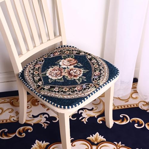 SUXUMHAO Kissen, für Garten, Terrasse, Zuhause, Küche, Büro, dick, bequem, 43 x 45 cm, Blau 02 von SUXUMHAO