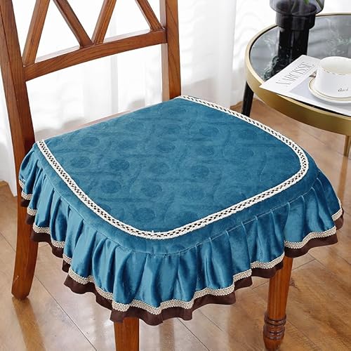 SUXUMHAO Kissen für Garten, Terrasse, Zuhause, Küche, Büro, dick, bequem, 43 x 45 cm, Blau 010 von SUXUMHAO