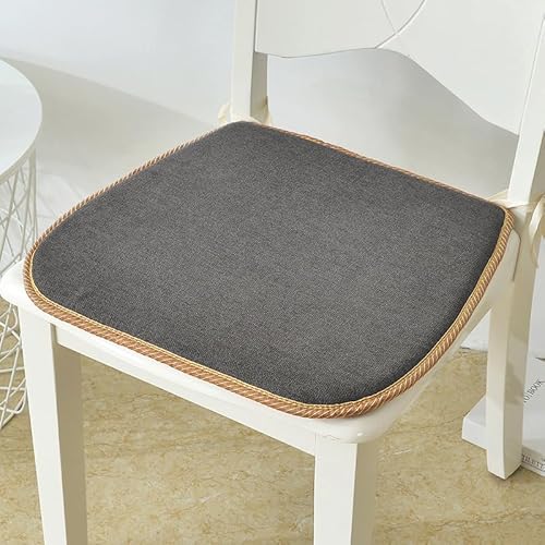 SUXUMHAO Kissen für Garten, Terrasse, Zuhause, Küche, Büro, dick, bequem, 44 x 40 x 2 cm, Dunkelgrau, 4 Stück von SUXUMHAO