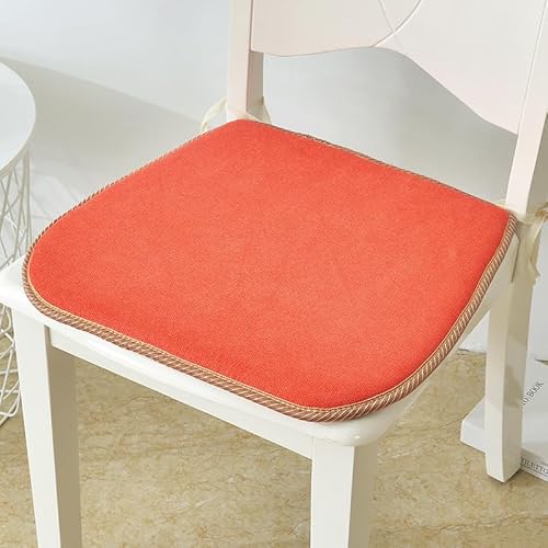 SUXUMHAO Kissen für Garten, Terrasse, Zuhause, Küche, Büro, dick, bequem, 44 x 40 x 2 cm, Orange, 4 Stück 02 SUXUMHAO Kissen für Garten, Terrasse, Zuhause, Küche, Büro, dick, bequem, 44 x 40 x 2 cm, Orange, 4 Stück 02 von SUXUMHAO
