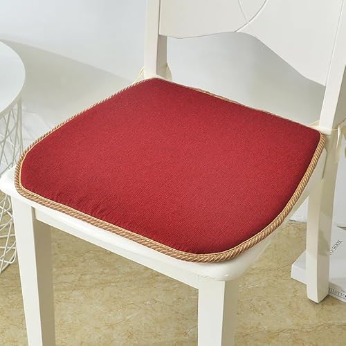 SUXUMHAO Kissen für Garten, Terrasse, Zuhause, Küche, Büro, dick, bequem, 44 x 40 x 2 cm, Rot 01 von SUXUMHAO