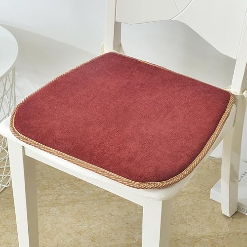 SUXUMHAO Kissen für Garten, Terrasse, Zuhause, Küche, Büro, dick, bequem, 44 x 40 x 2 cm, Rot 02 von SUXUMHAO