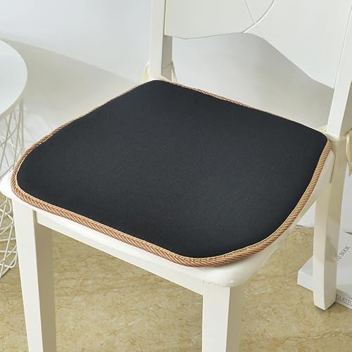 SUXUMHAO Kissen für Garten, Terrasse, Zuhause, Küche, Büro, dick, bequem, 44 x 40 x 2 cm, Schwarz von SUXUMHAO