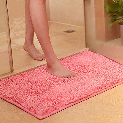 SUXUMHAO Plüsch-Chenille-Badteppich, extra weich und saugfähig, Mikrofaser, rutschfester Läufer, Teppich für Badewanne, Badezimmer, Duschmatte, Rosa, 40,6 x 61 cm SUXUMHAO Plüsch-Chenille-Badteppich, extra weich und saugfähig, Mikrofaser, rutschfester Läufer, Teppich für Badewanne, Badezimmer, Duschmatte, Rosa, 40,6 x 61 cm von SUXUMHAO
