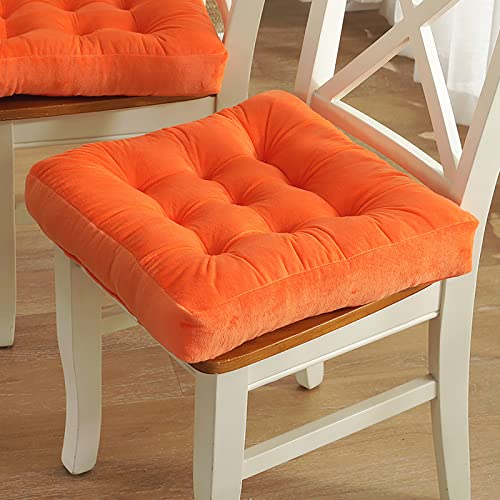 SUXUMHAO Quadratisches Sitzkissen, weiches, gemütliches Bodenkissen, dicker Samt, Stuhlkissen, Terrassenstuhlkissen, solides Sitzkissen für Esszimmerstühle, Bürostühle, Hartholzböden, Orange, 45 x 45 SUXUMHAO Quadratisches Sitzkissen, weiches, gemütliches Bodenkissen, dicker Samt, Stuhlkissen, Terrassenstuhlkissen, solides Sitzkissen für Esszimmerstühle, Bürostühle, Hartholzböden, Orange, 45 x 45 von SUXUMHAO