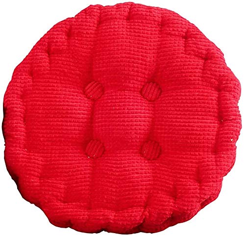 SUXUMHAO Rundes Kissen, Stuhlkissen, verdicktes Tatami-Kissen, für drinnen und draußen, Rot, 40 cm von SUXUMHAO