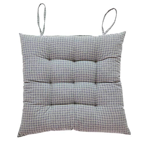 SUXUMHAO Sitzkissen, Esszimmerstuhlpolster mit Bändern, quadratisch, rutschfest, dick, Dunkelgrau, 45,7 x 45,7 cm SUXUMHAO Sitzkissen, Esszimmerstuhlpolster mit Bändern, quadratisch, rutschfest, dick, Dunkelgrau, 45,7 x 45,7 cm von SUXUMHAO