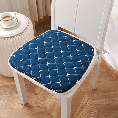 SUXUMHAO Stuhlkissen mit Bändern für Esszimmerstühle, weich und bequem, strukturierter Memory-Schaum, Küchenstuhl-Pads mit rutschfester Unterseite, Blau, für Innenbereich, Esszimmer, Stuhlkissen SUXUMHAO Stuhlkissen mit Bändern für Esszimmerstühle, weich und bequem, strukturierter Memory-Schaum, Küchenstuhl-Pads mit rutschfester Unterseite, Blau, für Innenbereich, Esszimmer, Stuhlkissen von SUXUMHAO