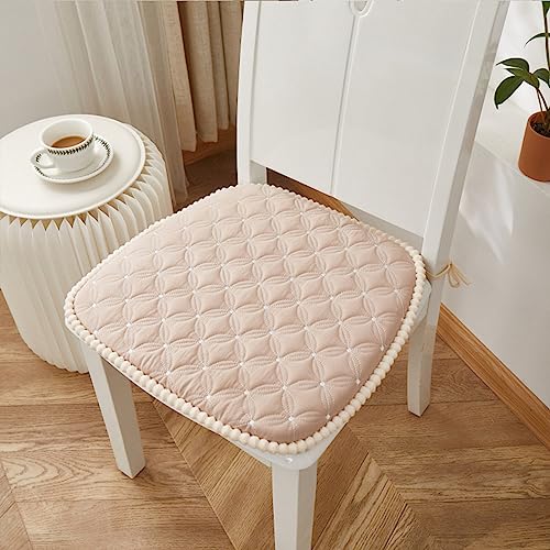 SUXUMHAO Stuhlkissen mit Bändern für Esszimmerstühle, weich und bequem, strukturiertes Memory-Schaum, Küchenstuhl-Pads mit rutschfester Unterseite, Beige, für Innenbereich, Esszimmer, 3 Stück SUXUMHAO Stuhlkissen mit Bändern für Esszimmerstühle, weich und bequem, strukturiertes Memory-Schaum, Küchenstuhl-Pads mit rutschfester Unterseite, Beige, für Innenbereich, Esszimmer, 3 Stück von SUXUMHAO