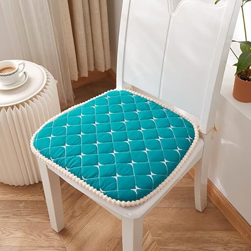 SUXUMHAO Stuhlkissen mit Bändern für Esszimmerstühle, weich und bequem, strukturiertes Memory-Schaum, Küchenstuhl-Pads mit rutschfester Unterseite, grün, für Innenbereich, Esszimmer, Stuhlkissen von SUXUMHAO