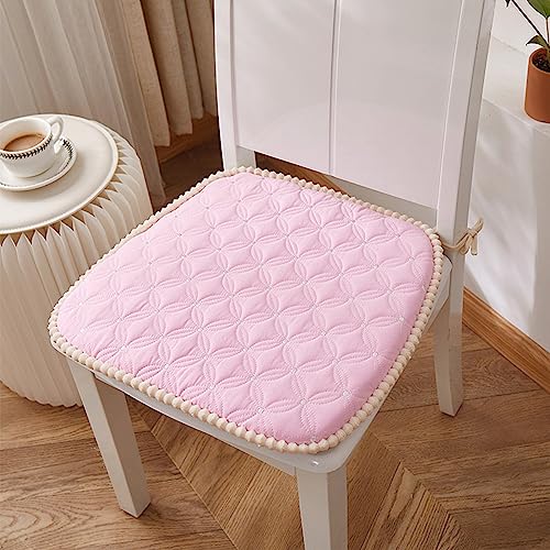 SUXUMHAO Stuhlkissen mit Bändern für Esszimmerstühle, weich und bequem, strukturiertes Memory-Schaum, Küchenstuhl-Pads mit rutschfester Unterseite, rosa Stuhlkissen für den Innenbereich, Esszimmer SUXUMHAO Stuhlkissen mit Bändern für Esszimmerstühle, weich und bequem, strukturiertes Memory-Schaum, Küchenstuhl-Pads mit rutschfester Unterseite, rosa Stuhlkissen für den Innenbereich, Esszimmer von SUXUMHAO