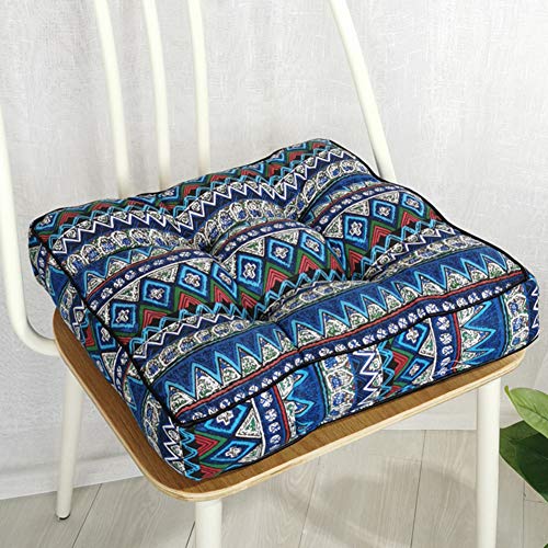 SUXUMHAO Weiche Stuhlkissen für Terrassenstühle, für Innenbereich, Büro, Zuhause, Küche, quadratisch, Esszimmerstuhl, 45,7 x 45,7 x 10,2 cm, Blau von SUXUMHAO