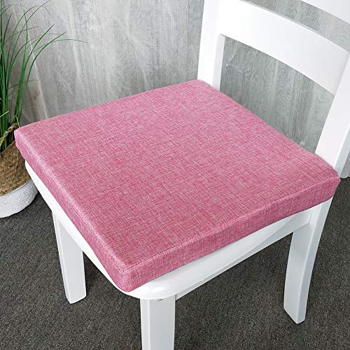 SUXUMHAO Weiches Schaumstoff-Sitzkissen, dickes Stuhlkissen, 50,8 x 50,8 x 5,1 cm, Stuhlkissen mit abnehmbarem Bezug, für Entlastung und Komfort, Rosa von SUXUMHAO