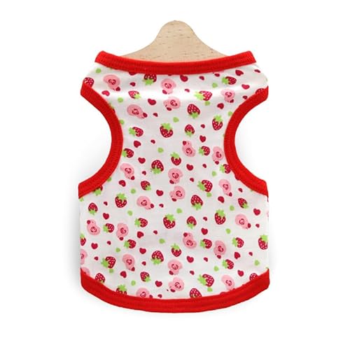 suxuMhao Hunde- und Katzenweste, atmungsaktive Haustierweste, Welpen-Sweatshirt, Hundekleidung, Outfit, Bekleidung, Mäntel für kleine, mittelgroße Hunde und Katzen, Größe M, Mtrawberry Rot suxuMhao Hunde- und Katzenweste, atmungsaktive Haustierweste, Welpen-Sweatshirt, Hundekleidung, Outfit, Bekleidung, Mäntel für kleine, mittelgroße Hunde und Katzen, Größe M, Mtrawberry Rot von SUXUMHAO