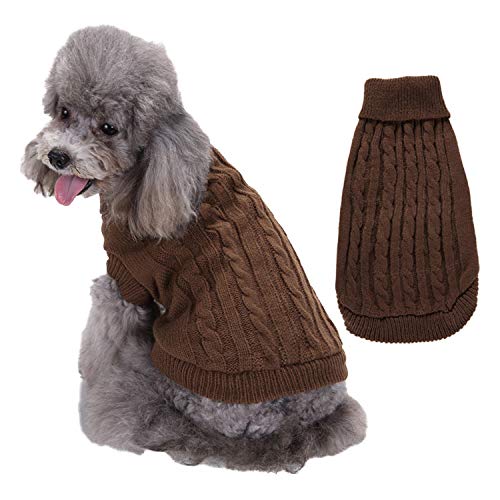 suxuMhao Hundebekleidung für Hunde, weich, dick, warm, Winter, Welpenpullover für Hunde, Braun, Größe 3XL suxuMhao Hundebekleidung für Hunde, weich, dick, warm, Winter, Welpenpullover für Hunde, Braun, Größe 3XL von SUXUMHAO