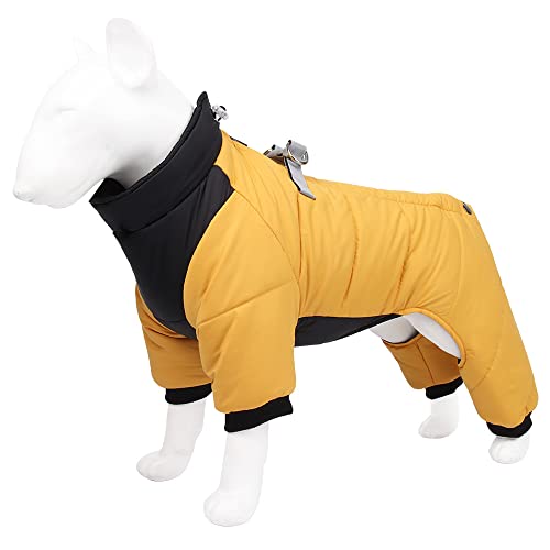suxuMhao Hundemantel für kleine Hunde, warme Hunde-Winterjacke, winddicht, Pufferjacke für kleine Hunde, Welpen, Gelb, Größe L suxuMhao Hundemantel für kleine Hunde, warme Hunde-Winterjacke, winddicht, Pufferjacke für kleine Hunde, Welpen, Gelb, Größe L von SUXUMHAO