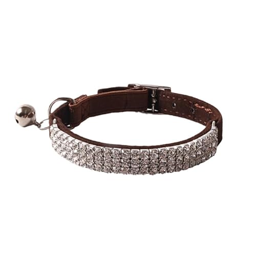 suxuMhao Katzenhalsband mit Schnalle, verstellbar, weich, für kleine Hunde oder Katzen, Braun suxuMhao Katzenhalsband mit Schnalle, verstellbar, weich, für kleine Hunde oder Katzen, Braun von SUXUMHAO