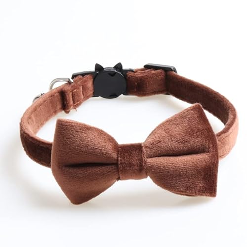 suxuMhao Katzenhalsband mit Schnalle, verstellbar, weich, für kleine Hunde oder Katzen, Schleifenknoten, Braun suxuMhao Katzenhalsband mit Schnalle, verstellbar, weich, für kleine Hunde oder Katzen, Schleifenknoten, Braun von SUXUMHAO