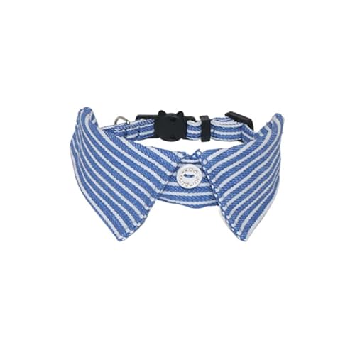 suxuMhao Katzenhalsband mit Schnalle, verstellbar, weich, für kleine Hunde oder Katzen, gestreift, Blau suxuMhao Katzenhalsband mit Schnalle, verstellbar, weich, für kleine Hunde oder Katzen, gestreift, Blau von SUXUMHAO