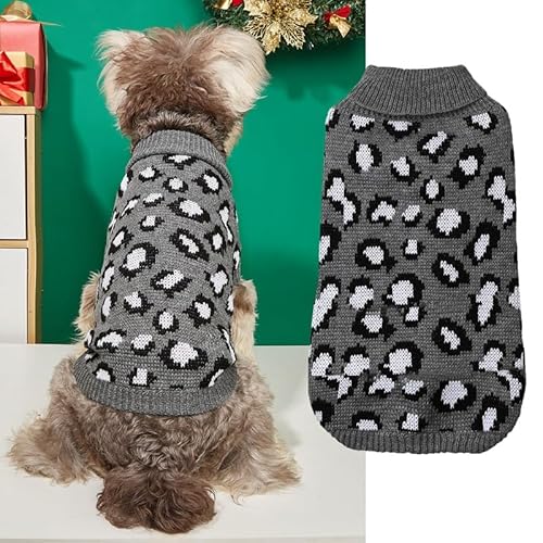 suxuMhao Pet Dog ClotheL Loft Thickening WarL Lhirt Winter Puppy Lweater for DogL (Grau, L) von SUXUMHAO