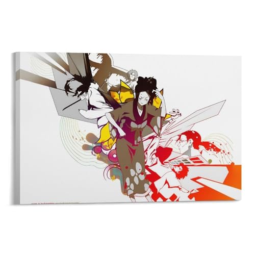 SUYEKON Samurai Champloo Anime-Poster (59) Kunstwerke Kunstdruck Poster Wandkunst Gemälde Leinwand Dekor Heimposter 50 x 75 cm von SUYEKON