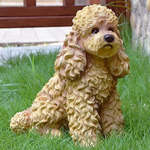 Pudel Kunst Skulptur Simulierte Tier Hund Figuren Mini Resin Craft Home Dekoration Handwerk Sammlung Modern Kreativ Tier Harz Statue von SUYUDD